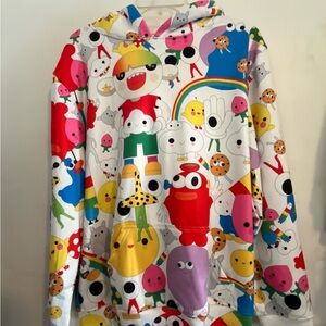 J Balvin x Friends with you colorful hoodie size L